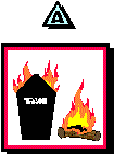 Type A fire logo trash burning