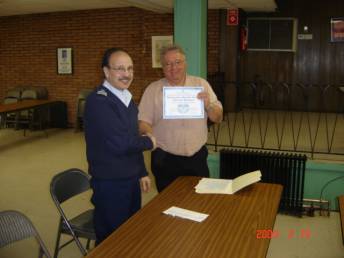 John receives certificate for most VEs