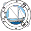 porthole with sailboat in it